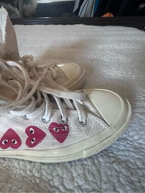 Converse x Comme des Garçons PLAY Multi Heart High Top Sneakers M6 W8